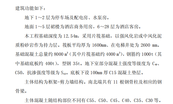 某市南建工集团总公司——华天大酒店贵宾楼施工组织设计