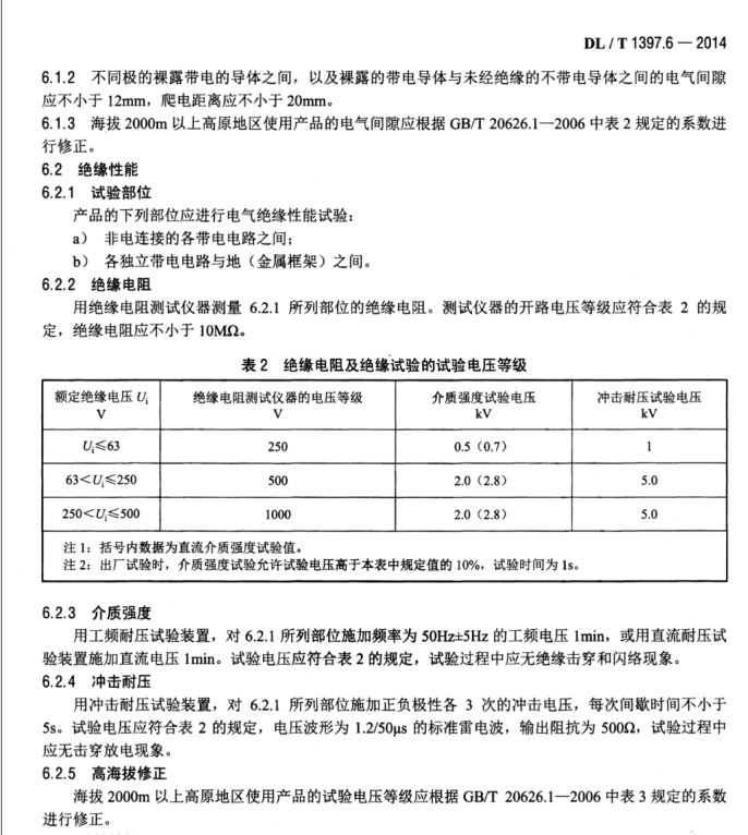 DL/T 1397.6-2014 電力直流電源系統(tǒng)用測試設(shè)備通用技術(shù)條件 第6部分：便攜式接地巡測儀