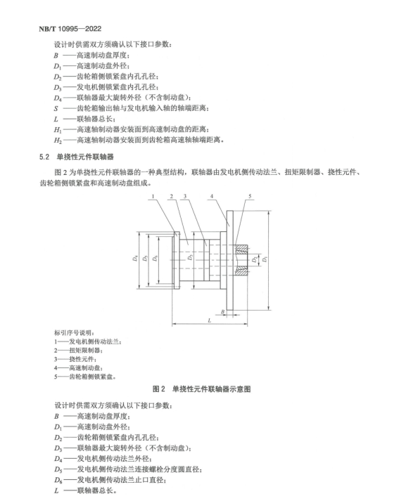 NB/T 10995-2022 風(fēng)力發(fā)電機(jī)組高速軸聯(lián)軸器技術(shù)規(guī)范