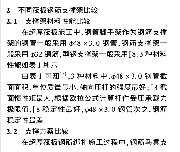 超厚筏板鋼管腳手架馬凳支撐體系-施工技術(shù)