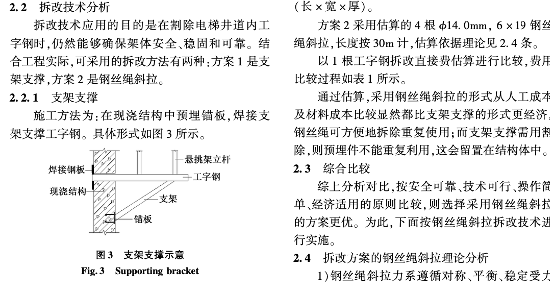 關(guān)于電梯井內(nèi)懸挑腳手架工字鋼拆改技術(shù)的應(yīng)用