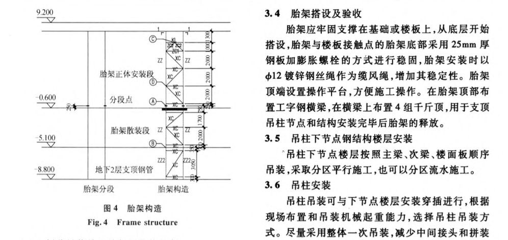 吊柱式鋼屋蓋胎架法的施工技術(shù)