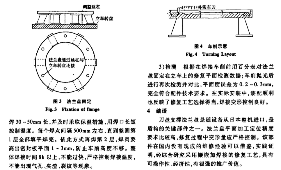 盾構(gòu)刀盤(pán)支撐法蘭密封位磨損修復(fù)技術(shù)