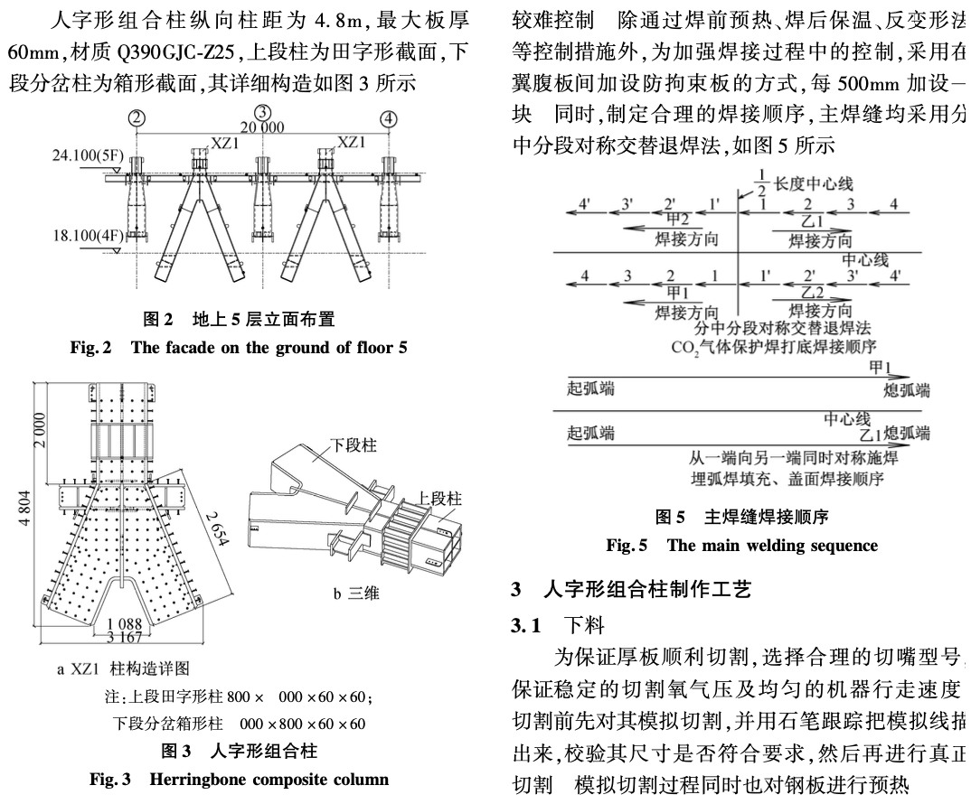 多腔體異形巨柱焊接裝配模擬分析