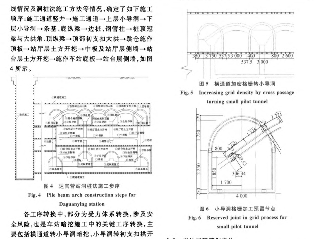 富水砂卵石地層暗挖車站洞樁法的施工關(guān)鍵技術(shù)