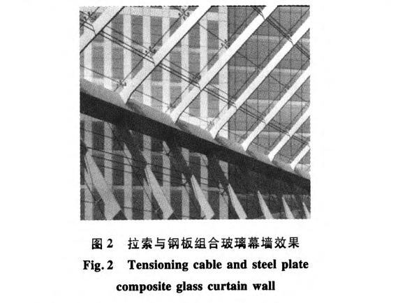 鋼板與拉索組合玻璃幕墻不銹鋼拉索環(huán)形張拉技術(shù)