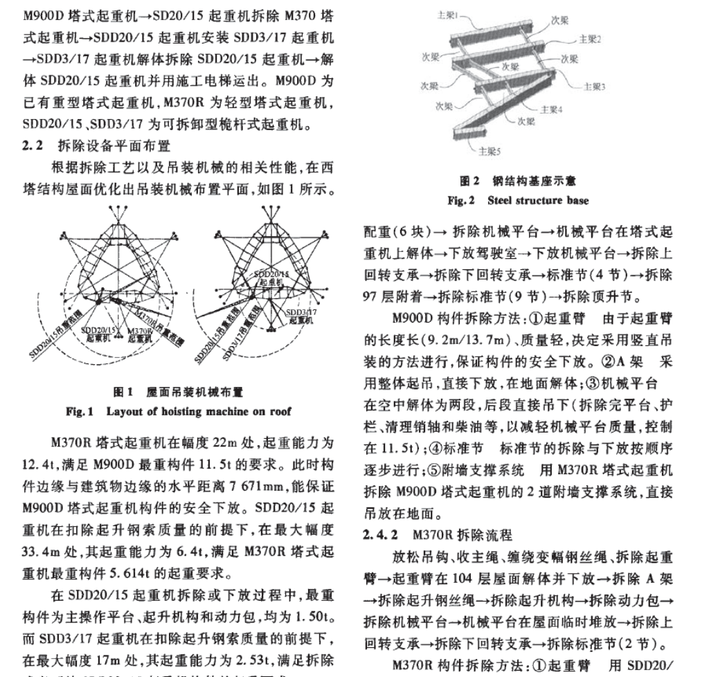 廣州珠江新城西塔高空重型塔式起重機(jī)的拆除技術(shù)