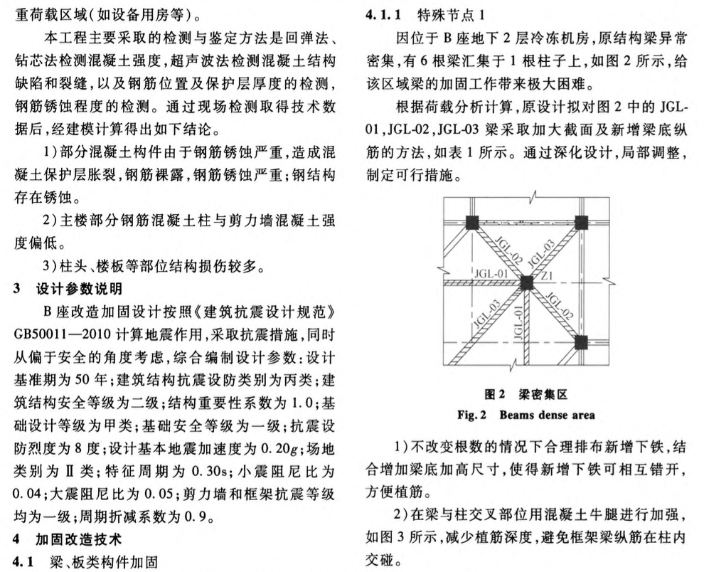 ?？貒H廣場B座加固改造的綜合施工技術