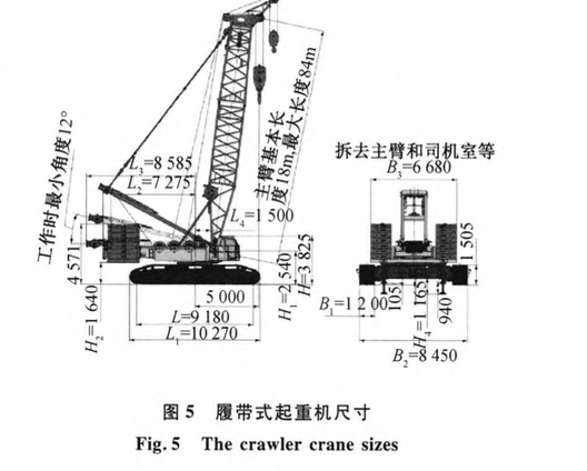 河北奧林匹克體育中心大型履帶式起重機(jī)上樓面計(jì)算的分析研究