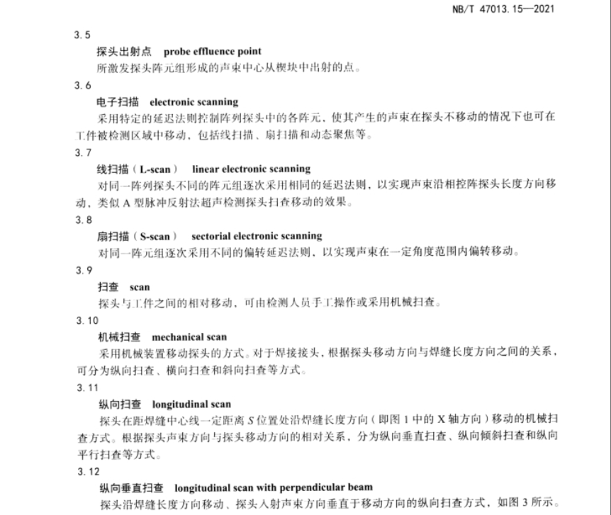 NB/T-47013.15-2021-承壓設(shè)備無損檢測-第15部分：相控陣超聲檢測