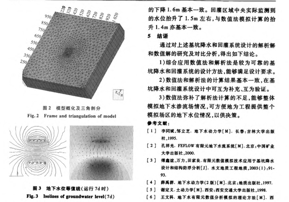 解析法和数值法在基坑降水以及回灌系统设计中的综合应用