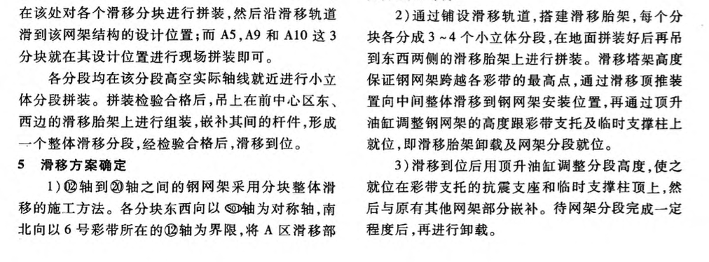 昆明新机场航站楼双曲面网架斜道高空滑移技术