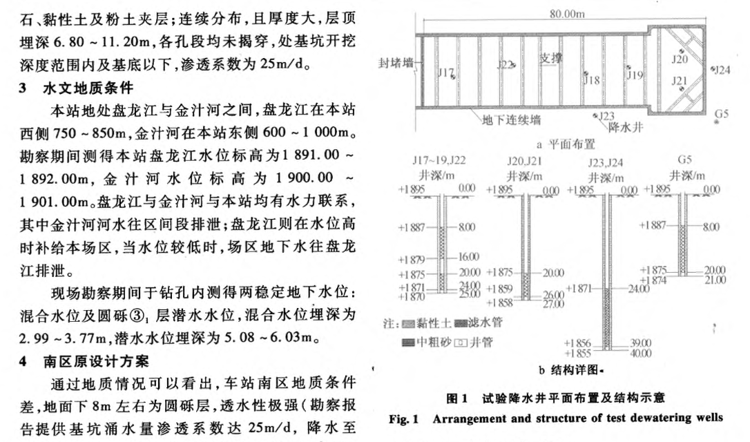 某地圆砾地层深基坑强降水技术研究