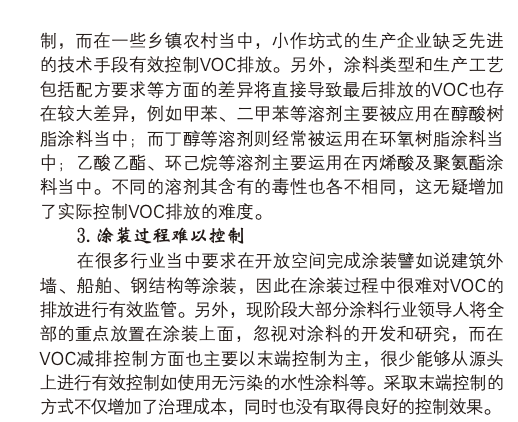 關(guān)于涂料行業(yè)VOC污染控制政策法規(guī)研究