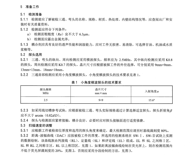 DL/T718-2014火力發(fā)電廠三通及彎頭超聲波檢測