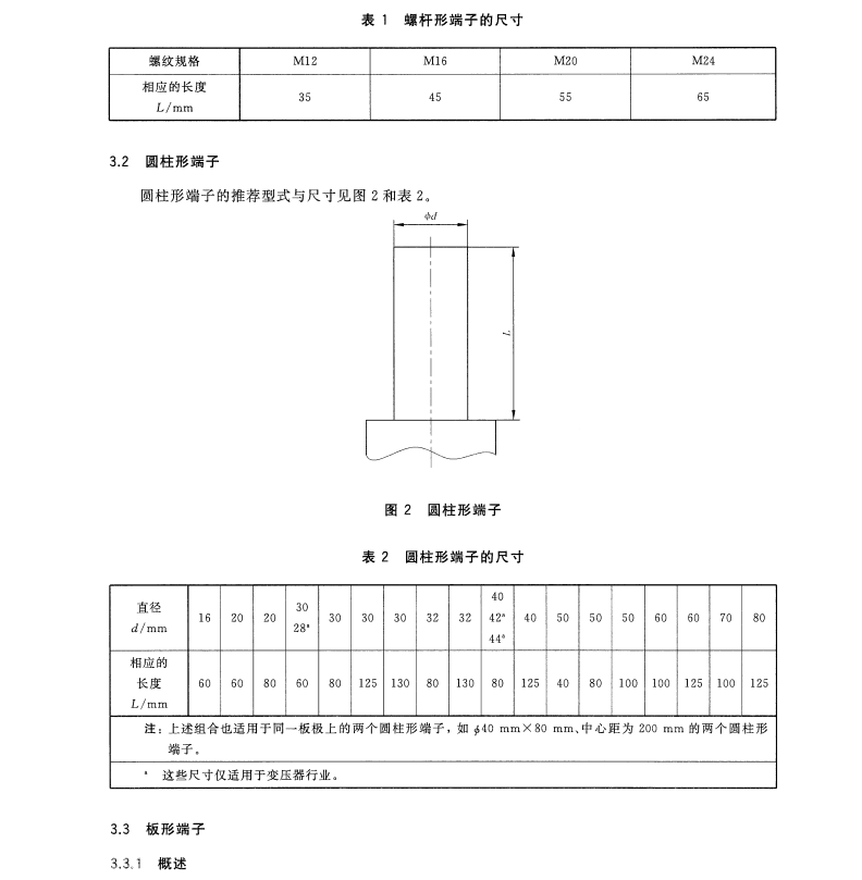 GB∕T5273-2016高壓電器端子尺寸標準化