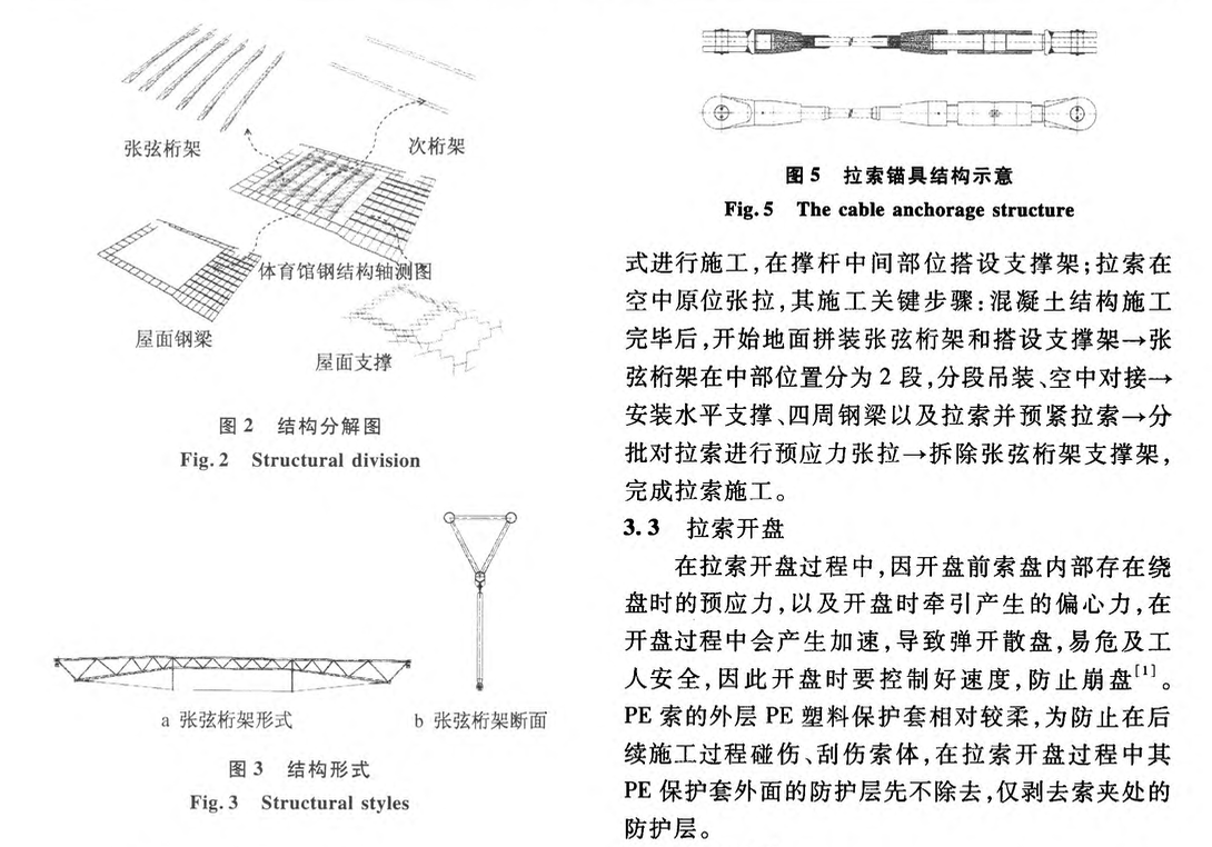 靖江市體育中心體育館張弦桁架拉索的施工技術(shù)