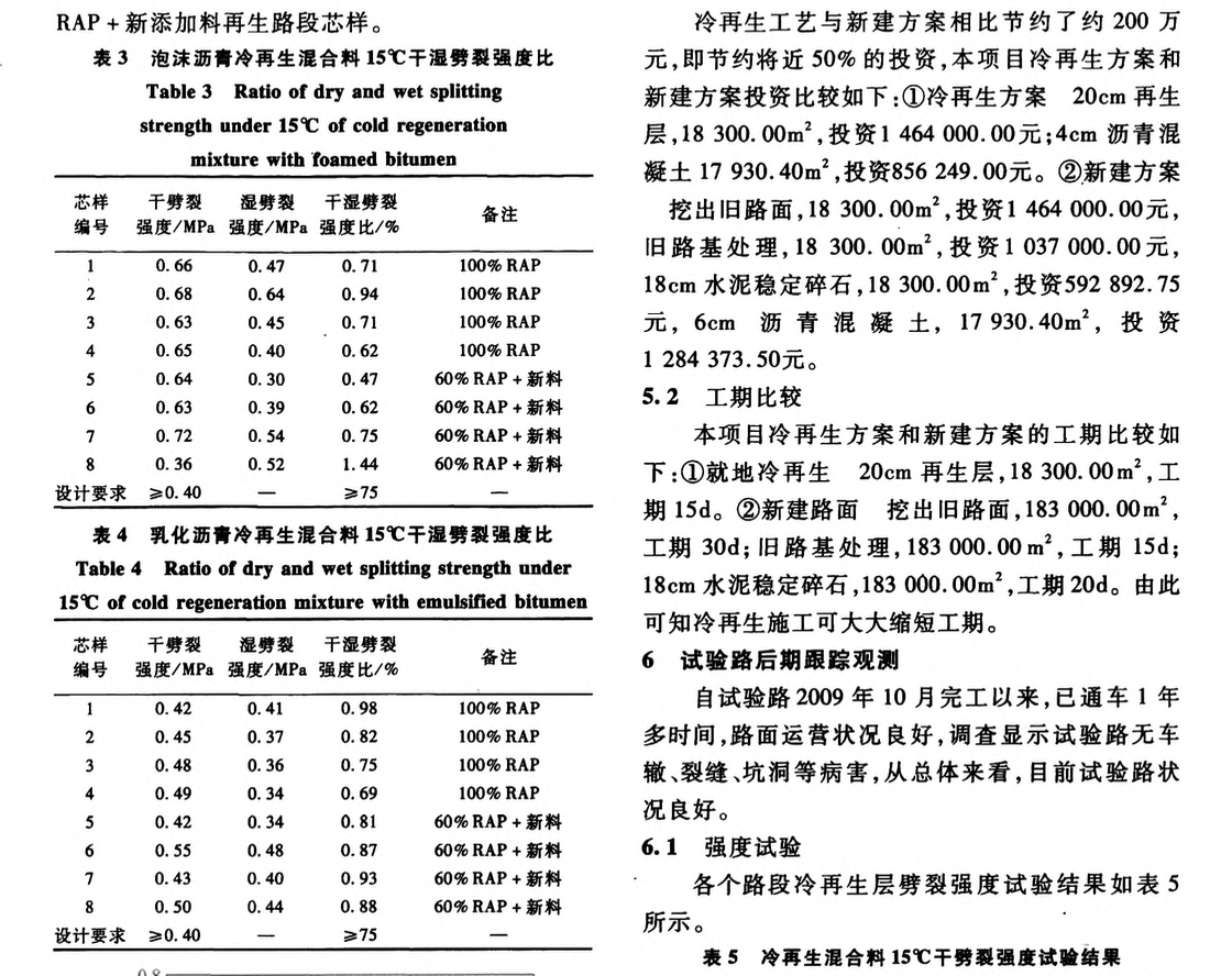 關于就地冷再生技術在佛山官西線維修改造中的應用