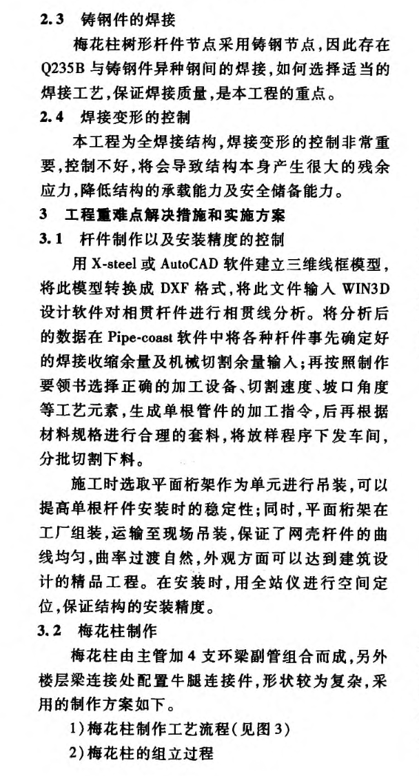 某地区的单层网壳结构制作与安装施工工艺