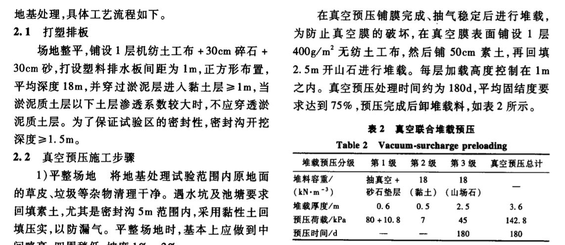 某堆場真空聯(lián)合堆載預(yù)壓技術(shù)研究