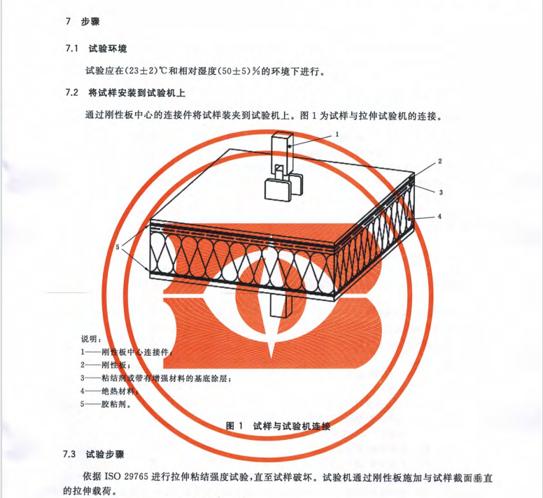 GB/T30803-2014 建筑用絕熱制品 絕熱材料與粘結(jié)劑和基底涂層的拉伸粘結(jié)強度的測定