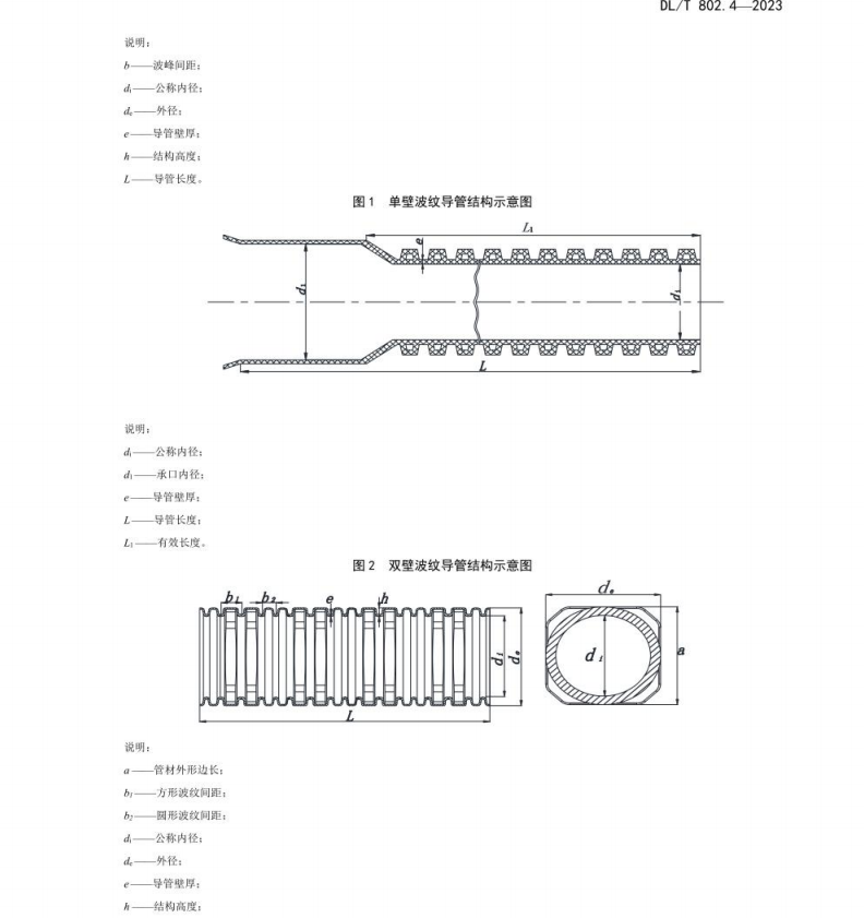 DL∕T 802.4-2023 電力電纜導(dǎo)管技術(shù)條件 第4部分：波紋類塑料電纜導(dǎo)管