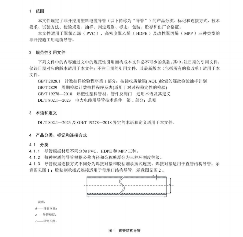 DL∕T 802.7-2023 電力電纜導(dǎo)管技術(shù)條件 第7部分：非開(kāi)挖用塑料電纜導(dǎo)管