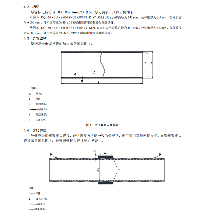 DL∕T 802.8-2023 電力電纜導(dǎo)管技術(shù)條件 第8部分：塑鋼復(fù)合電纜導(dǎo)管