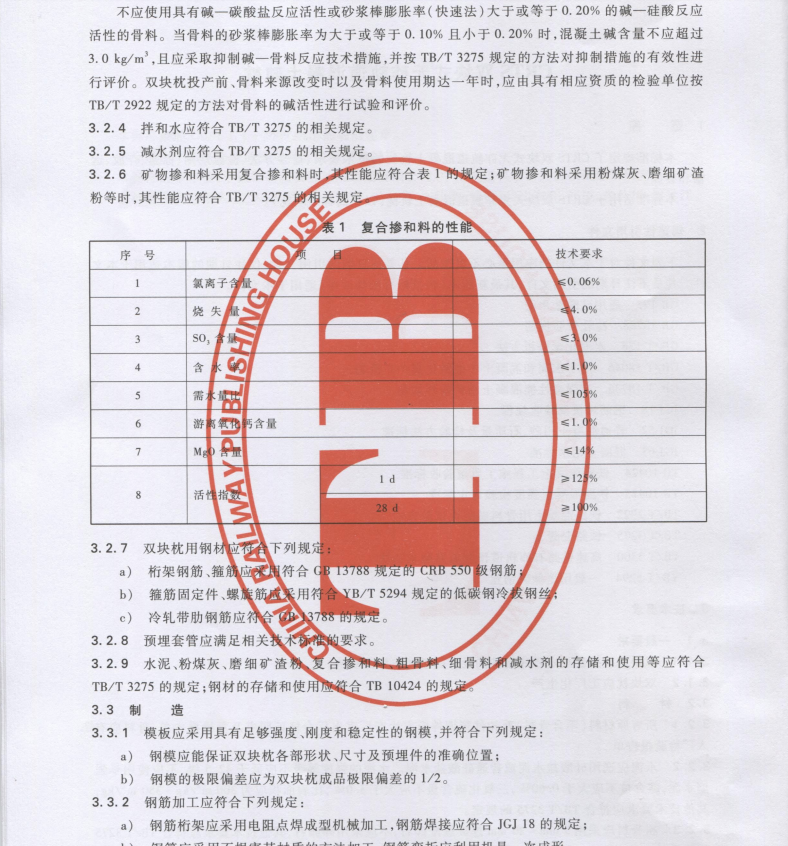 TBT3397-2015CRTS雙塊式無砟軌道混凝土軌枕