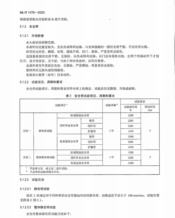 DL/T 1476-2023 電力安全工器具預(yù)防性試驗規(guī)程