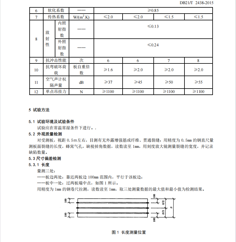 DB21T2438-2015建筑用玄武巖浮石火山渣輕質(zhì)隔墻板