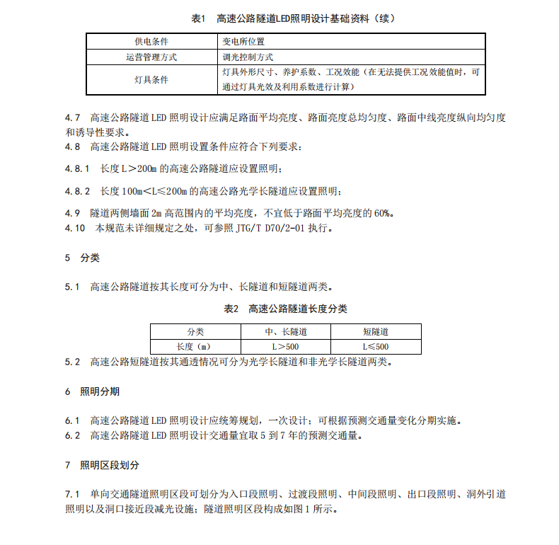 DB21-T2578-2016高速公路隧道LED照明設計規(guī)范