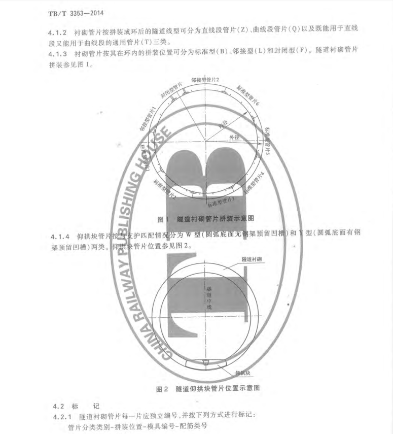 TBT3353-2014鐵路隧道鋼筋混凝土管片