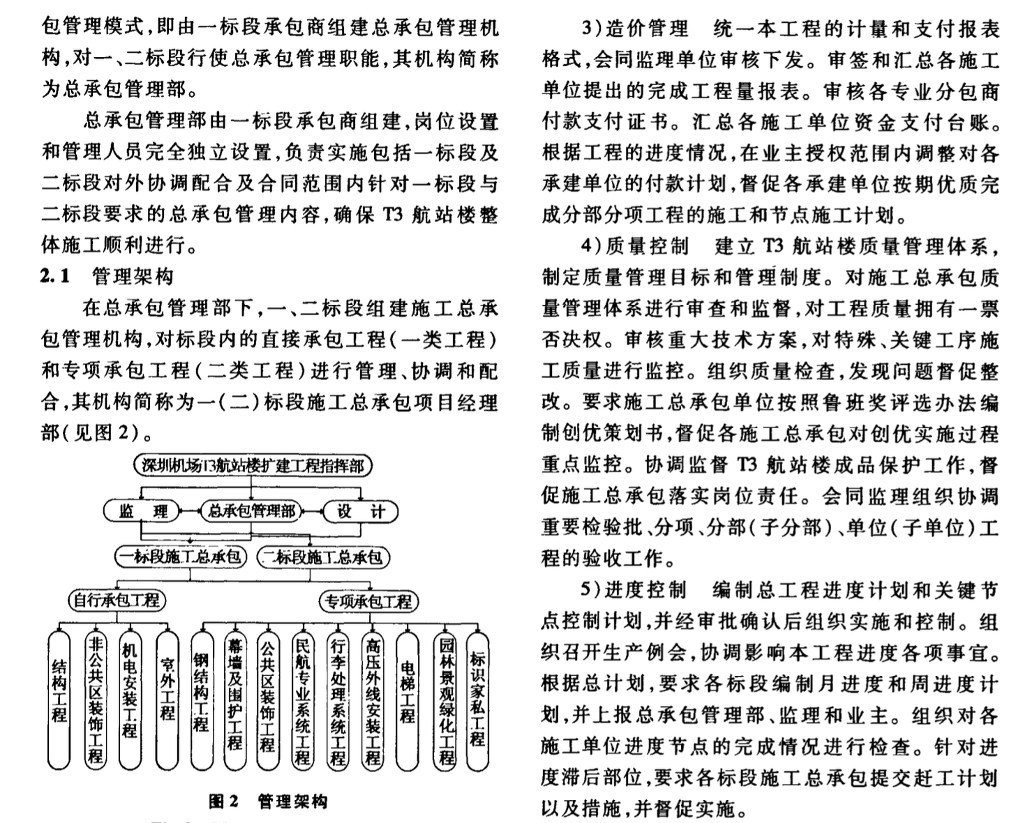 深圳機場航站樓工程總承包管理技術