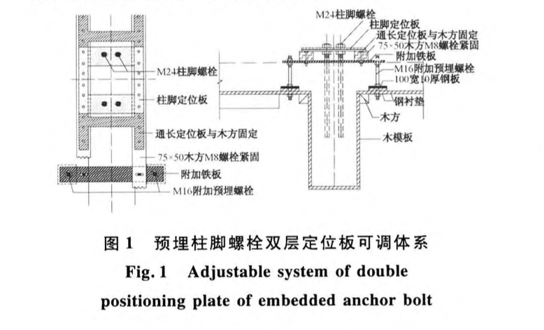 雙層預(yù)埋柱腳螺栓體系安裝精度及減震效果分析