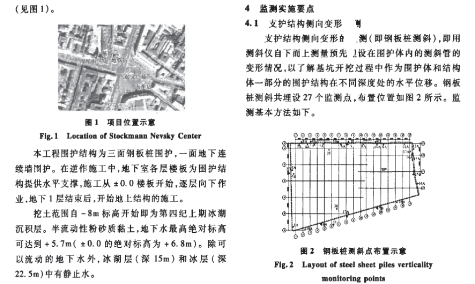 斯托克曼商業(yè)中心逆作工程監(jiān)測(cè)技術(shù)