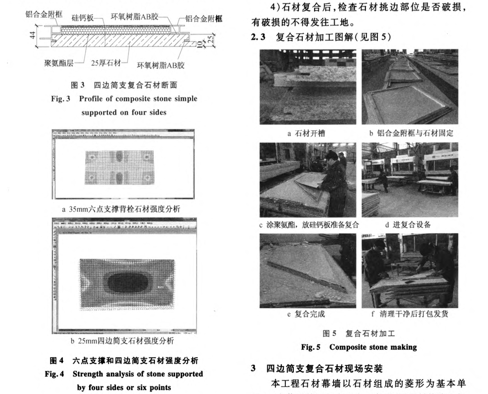 四邊簡(jiǎn)支復(fù)合石材在大板面異形石材幕墻中的應(yīng)用