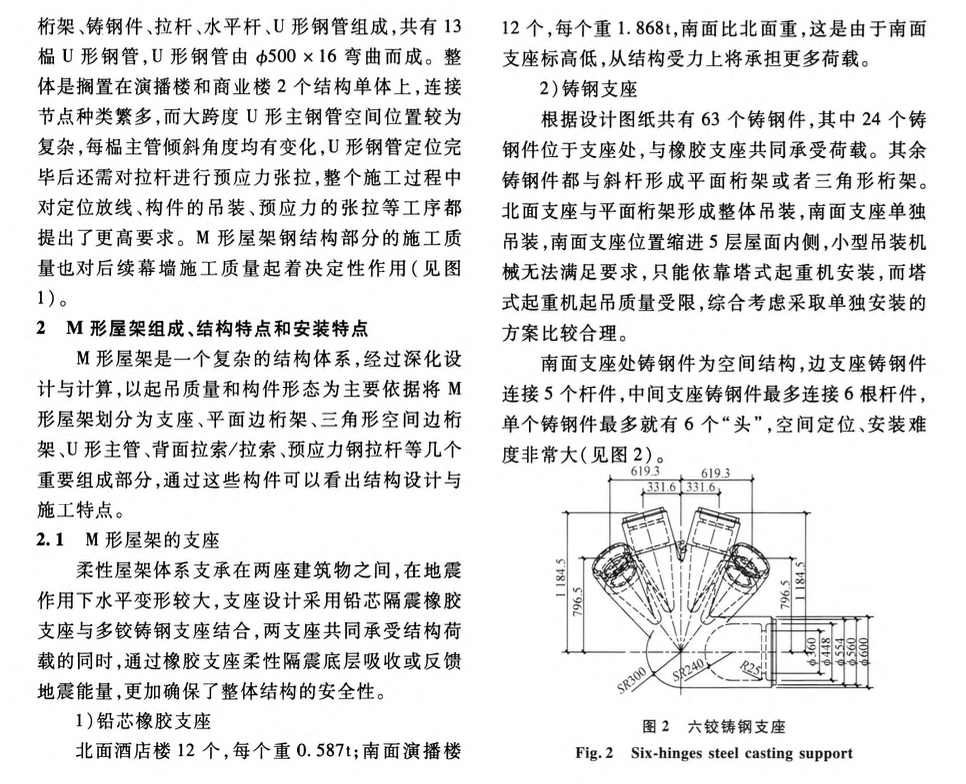 蘇州現(xiàn)代傳媒廣場(chǎng)大跨度空間預(yù)應(yīng)力柔性鋼結(jié)構(gòu)M形屋架施工技術(shù)