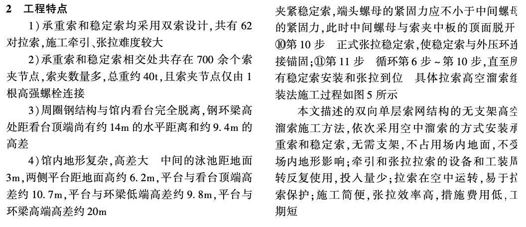 蘇州游泳館馬鞍形單層索網(wǎng)拉索施工工藝研究