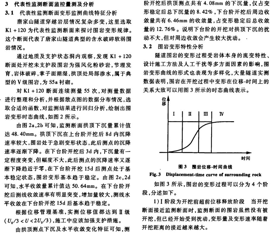 唐家山隧道圍巖變形規(guī)律探討