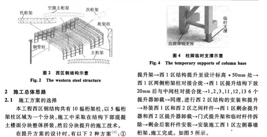 萬達(dá)茂滑雪樂園西區(qū)鋼結(jié)構(gòu)提升施工關(guān)鍵技術(shù)