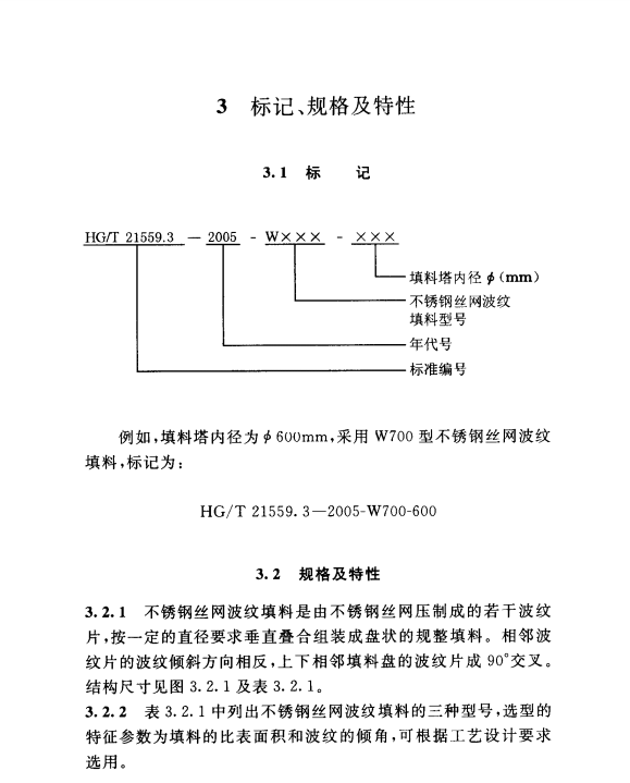 HGT-21559.3-2005-不銹鋼絲網(wǎng)波紋填料