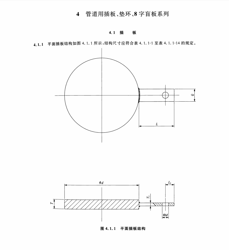 HGT-21547-2016-管道用鋼制插板,、墊環(huán),、8字盲板系列