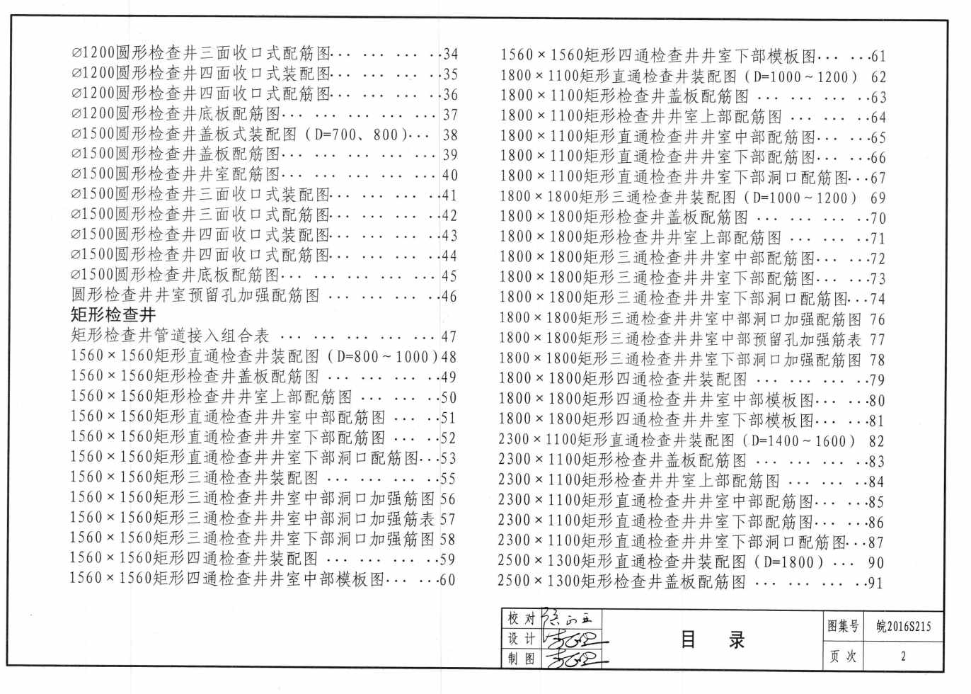 皖2016S215 預制裝配式鋼筋混凝土排水檢查井