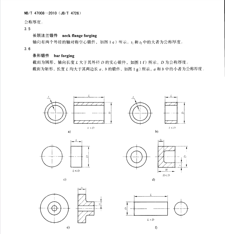 NBT-47008-2010-承壓設(shè)備用碳素鋼和合金鋼鍛件