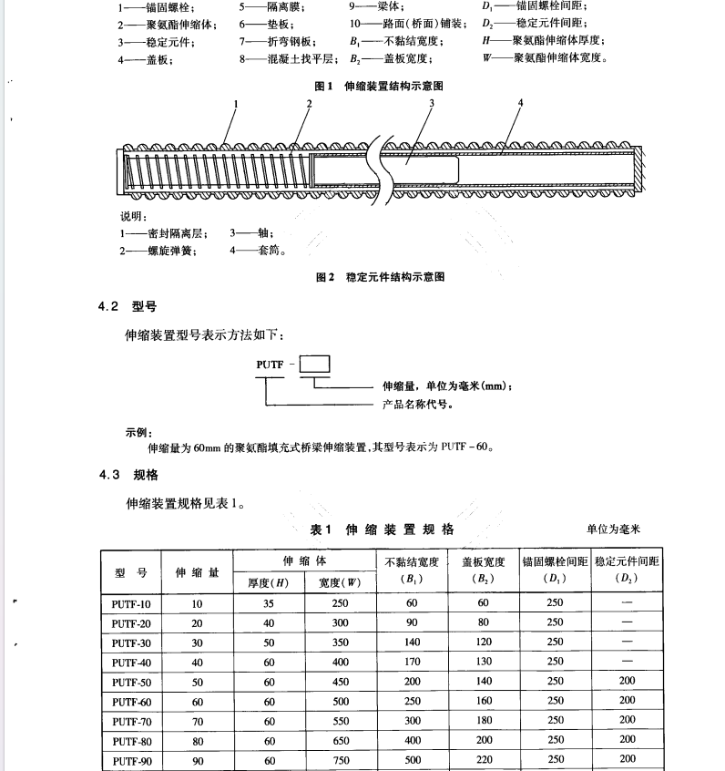 JTT 1039-2016 公路橋梁聚氨酯填充式伸縮裝置