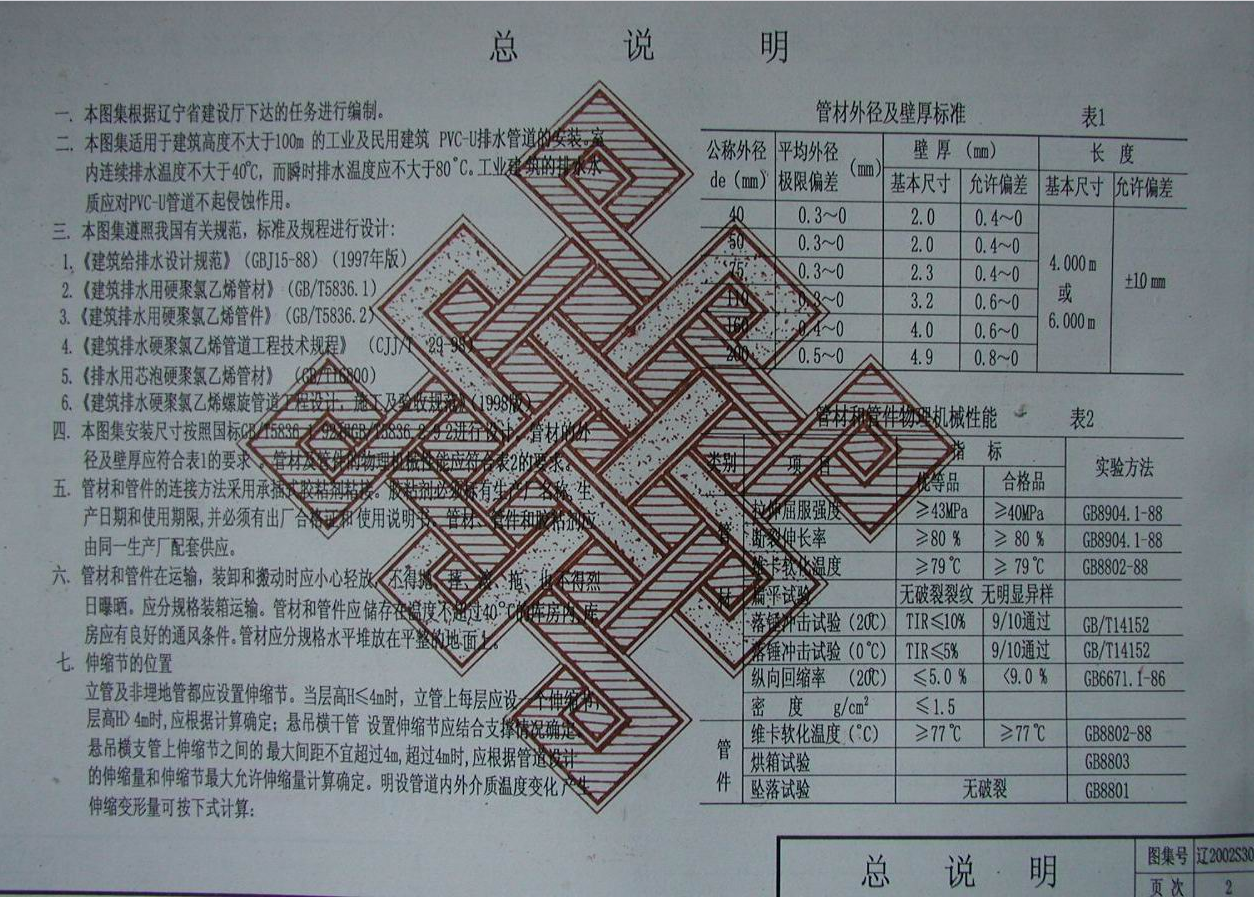 遼2002S303 建筑排水塑料管管道安裝