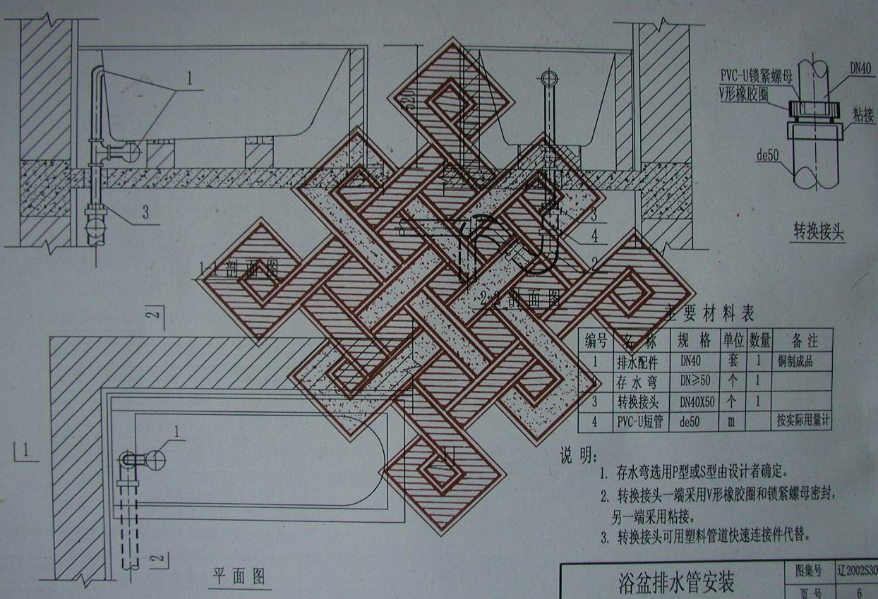 遼2002S303 建筑排水塑料管管道安裝