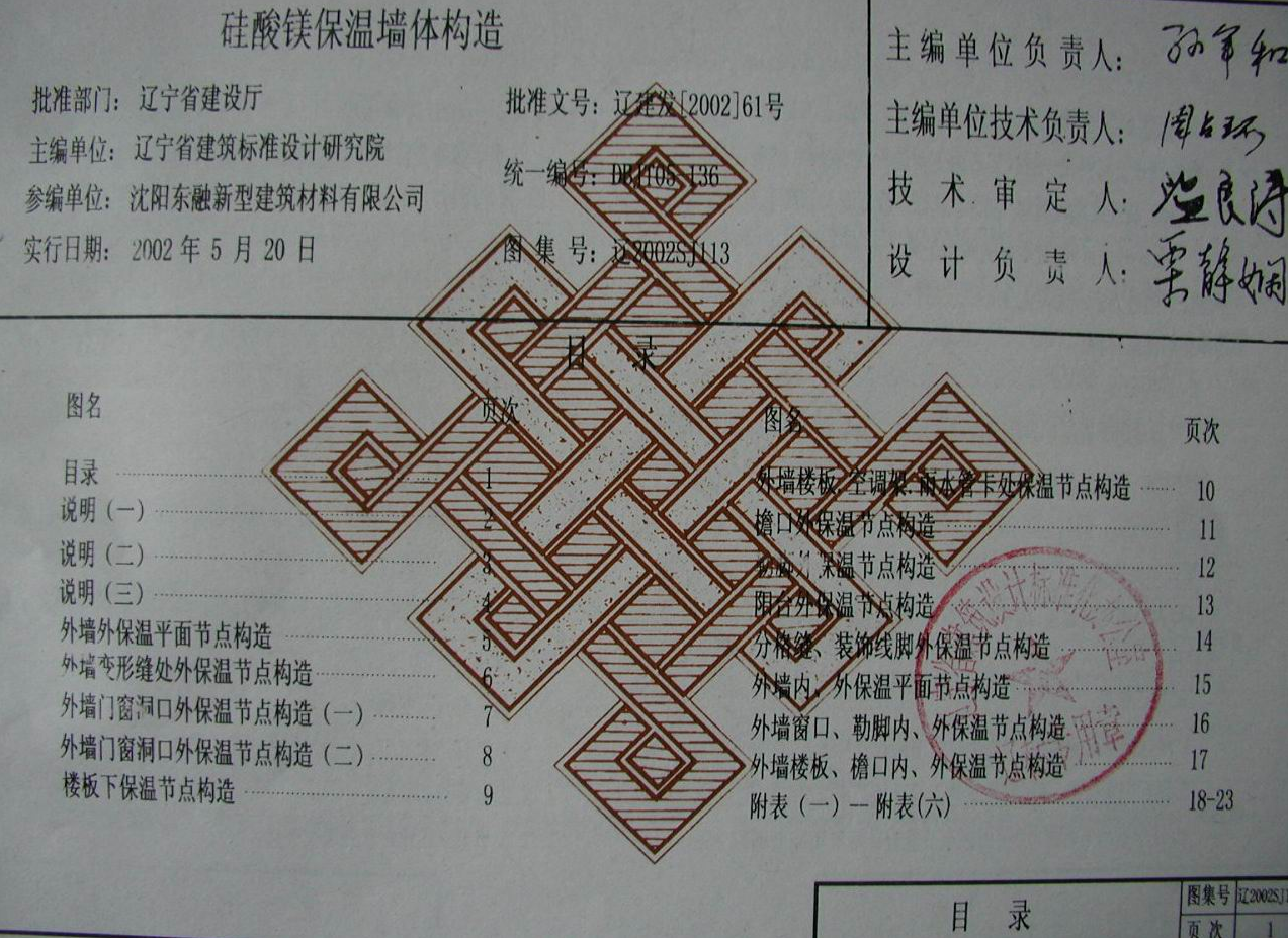 遼2002SJ113 硅酸鎂保溫墻體構(gòu)造