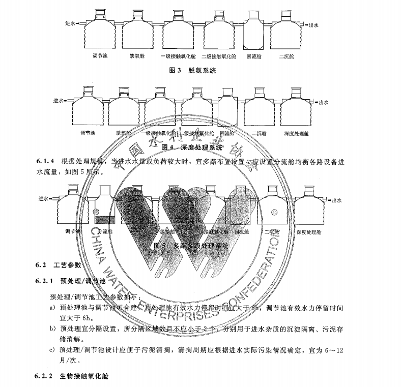 T∕CWEC 28-2021 農(nóng)村生活污水PE組合罐體生物接觸氧化法處理設備